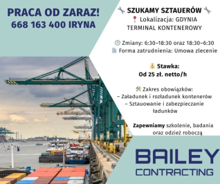 PRACA – SZTAUER / TRYMER – PORT GDYNIA
