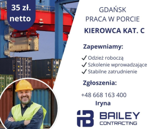 PRACA - OPERATOR CIĄGNIKA SIODŁOWEGO (kat. C) Port Kontenerowy w Gdańsku