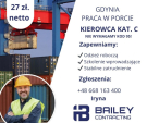 PRACA – OPERATOR CIĄGNIKA SIODŁOWEGO w porcie w Gdyni